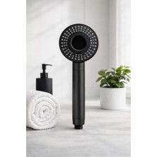Yakestore 5 Fonksiyonlu Orta Delikli Yuvarlak Duş Başlığı, Masaj, Yağmurlama, Tazyikli Basınçlı, Su Tasarruflu, Kolay Temizlenebilir, Modern Ergonomik Tasarım, Lüks Banyo Duş Başlığı, Tüm Duş Sistemler