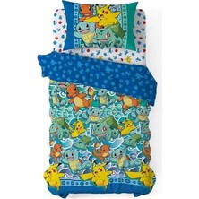 Yakestore Pokémon, Ilk Başlangıçlar" Çanta Içinde Ikiz Yatak Seti, 162,6 x 218,4 Cm, Çok Renkli
