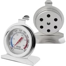 Yakestore Fırın Içi Termometre, 0-300°C, Çelik Gövde, Hassas Isı Kontrolü, Gri, Analog Gösterge, Gıda Teması Onaylı