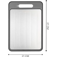 Yakestore Florena Bıçak Bileme Aparatlı Çift Taraflı Metal Kesme Tahtası