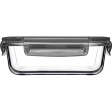 Yakestore Saklama Kabı 1030 cc Plastik Gri Kapaklı