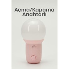 Yakestore Gece Lambası Tuşlu Koridor Hol Işığı Uyuma Işığı (Kubbe Pembe)