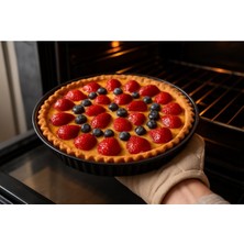 Yakestore NO21 Home&design 30 cm Emaye Sağlıklı Pratik Turta Tart Kek Kalıbı