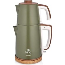 Yakestore KCM336 Nihavend Çay Makinesi | 1,7l Su Isıtıcı & 1,2l Demlik | Paslanmaz Çelik | Sıcak Tutma Fonksiyonu | Enerji Tasarrufu