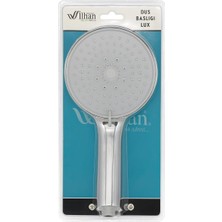 Yakestore Lux Turbo Duş Başlığı, 5 Farklı Akış, Yüksek Basınçlı, Su Tasarruflu, Ultra Dayanıklı, Çok Fonksiyonlu, Yüksek Kalite, Vakumlu Ambalaj, El Duşu (Gri)