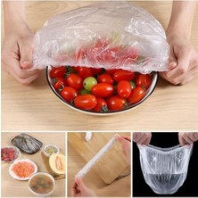 Yakestore 100 Adet Tencere,tabak Bonesi,tek Kullanımlık Dayanıklı Lastikli Poşet,tabak ve Tencereler Için Koruyucu Kapak