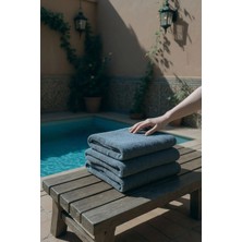 Erca Home Tekstil Ürünleri %100 Pamuklu Lacivert Çok Şık Yumuşacık Banyo Havlusu
