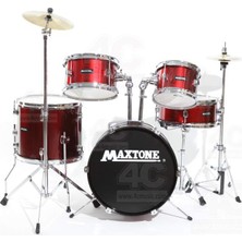 Maxtone MXC-602MR Junıor Davul Set 5 Pcs Metalik Kırmızı +