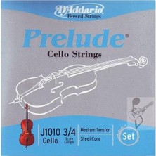 Daddarıo J101034 Cello Tel Seti, Prelude, 3/4 Scale, Medıum Tensıon