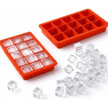 Yakestore 2'li Silikon Buz Kalıbı Seti | 15 Bölmeli Buzluk Kalıbı | Esnek ve Kolay Çıkarma | Dondurucu Için Buz Yapma Kalıbı | Içecek, Kokteyl ve Soğuk Içecekler Için