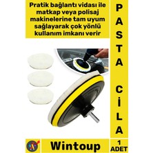 Wintoup #pastacila Premium Parlatıcı Yün Keçe Sünger Başlığı Pratik Uygulama Ekipmanı Araba Pasta Cila Seti