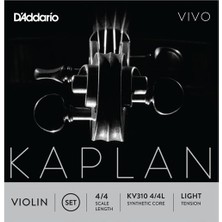 Daddarıo KV310L Keman Tel Seti, Kaplan Vıvo, 4/4 Scale, Lıght Tens