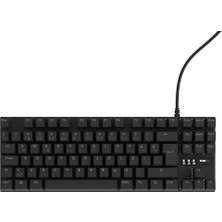 Yakestore Hawk Gaming HK410 Mekanik Switch 19 Mod Rgb Kablolu Siyah Tkl Türkçe Gaming Klavye (Mavi Switch)