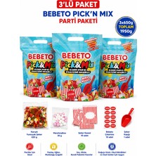 Bebeto Pick’n Mix Yumuşak Şeker ve Marshmallow Parti Seti 650 gr x 3 Adet