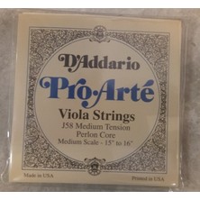 Daddarıo J58 Viola Tel Seti, Pro-Arte, Scale Medıum, Medıum Ten