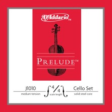 Daddarıo J101044M-B10 Cello Tel Seti, Prelude, 10 Setlik Paket, 4/4 Scal