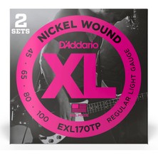 Daddarıo EXL170TP (2 Set) Bas Gitar Tel Seti , Xl, 45-130,