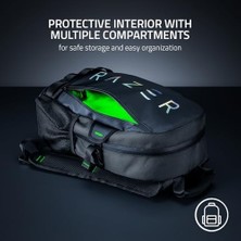 Yakestore Razer Rogue V3 Sırt Çantası (13,3 Inç) - Kompakt Seyahat Çantası (15 Inç'e Kadar Dizüstü Bilgisayar Bölmesi, Aşınmaya Dayanıklı, Polyester Dış Kılıf) Siyah/krom
