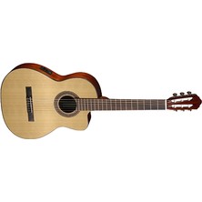 Cort AC120CEOP Elektro Klasik Gitar, Open Pore, Ladin Kapak, Arka