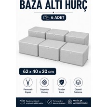 ByKurt Hurç Seti Fermuarlı Baza Altı Hurcu Yorgan Battaniye Kıyafet Saklama Organizeri 6'lı
