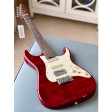 Soloking Ms-11 Classic Mkıı In Transparent Red With 5A Flame Top Special Run w/gigbag