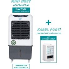 Kabel Mini Rest Evaporatif Soğutucu + Porti Masaüstü Sulu Soğutucu
