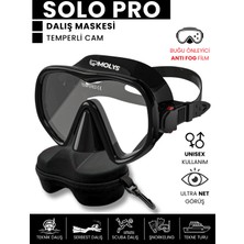 Molys Solo Pro Dalış Maskesi + Maske Kutusu + Antı Fog (Buğu Önleyici Film)