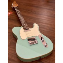 Soloking T-1b Vintage Mkıı With Roasted Maple Neck And Rosewood Fb In Surf Green w/gigbag