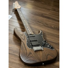 Soloking Ms-1 Classic Ash In Torched Black With Rosewood Fb Special Run w/gigbag