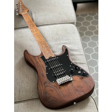 Soloking Ms-1 Classic Ash Mod In Torched Black With Roasted Flame Maple Neck And. Seymour Duncan Tb-
