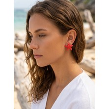 Stelle Jewelry Paslanmaz Çelik Renkli Deniz Yıldızı Küpe - Yaz Sezonu Deniz Konseptli Çivili Küpe Seti