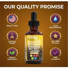 Clean Nutraceuticals Clean Nutra Organic Maca Root 60 ml  Asvaganda, Fenugreek, Beet Root And L-Arginine Multi Vitamin  Women And Men.