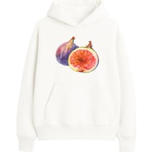 Yuniee Baskılı Unisex Oversize/geniş Kalıp Kapüşonlu Kalın Içi Polarlı/şardonlu Sweatshirt Figgy - Ekru