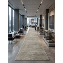 Sarar Altınsar Diamond Antiq Halı Kahve Modern Kaymaz Taban Salon Hol, Koridor Mutfak Yıkanabilir Jel Kesme Yolluk