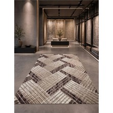 Sarar Antiq Halı Modern Keçeli Kaymaz Taban Salon Hol, Koridor Mutfak Yıkanabilir Jel Kesme Yolluk