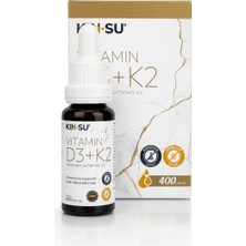 KİNSU Vitamin D3+K2 Vitamin D3 ve Vitamin K2 İçeren Takviye Edici Gıda 20 ml Damla