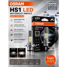 Osram Hs1 LED Motosiklet Ampulü 6000K Beyaz Işık Uzun Kısa Far Plug&play 12V 1 Adet