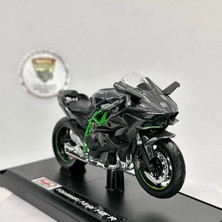 Kawasaki Ninja H2R Maket Motor - 1:18 Msz Diecast Stantsız Siyah