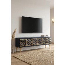 Ceneyra TSA1238AG AREX Tv Sehpası Antrasit-Gold 120cm