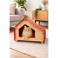 Ahşap Kedi Evi–modern Iç Mekan Kedi Yuvası-Meowood