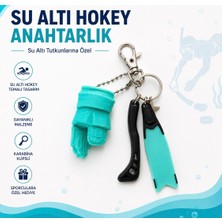 Dinç Spor Su Altı Hokey Temalı 3D Anahtarlık Seti