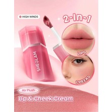 Sheglam Air Plush Lip & Cheek Cream - High Winds Doğal Bitişli Kadife Dokulu Dudak ve Yanak Kremi (Likit Allık & Ruj)