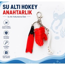 Dinç Spor Su Altı Hokey Temalı 3D Anahtarlık Seti