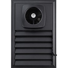 Fanlı Alüminyum Mat Siyah Banyo Panjuru