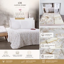 Capital Home %100 Pamuklu Dijital Çift Kişilik Pike Takımı