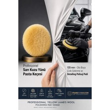 Transformacion Profesyonel Sarı Kuzu Yünü Pasta Keçesi 120 mm - Oto Boya Çizik Giderme ve Detailing Polisaj Pedi 723356