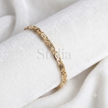 Stelia 14K Altın Renk Kaplama Zincir Model Kadın Bileklik