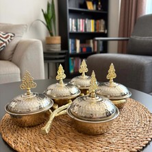 Layla Copper Bakır Kapaklı Çerezlik Kapaklı Kahvaltılık Kapaklı Baharatlık Kapaklı Sunumluk