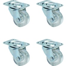 MiraLive Furç Tablalı Bilyalı Teker - 28MM - Şeffaf HKS238 - 4 Adet