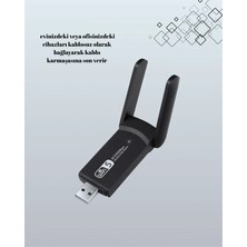 Dinç Store 44 Yüksek Hızlı 1200 Mbps Çift Bant USB Wifi Adaptör – Güçlü Sinyal, Geniş Uyumluluk